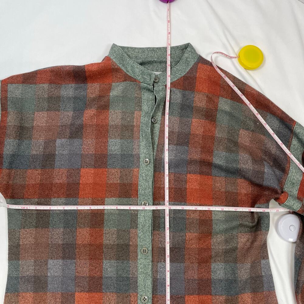 Nardis Vintage Plaid Wool Blend Button Up Shirt Jacket Brown Gray Women’s M - Picture 5 of 7
